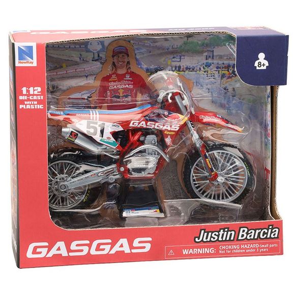 Newray Miniature Motorcycle Gas Gas 450 MCF Red Bull J. BARCIA - 1/12 Scale - Red / BlackRef: NRY0038 / 58303