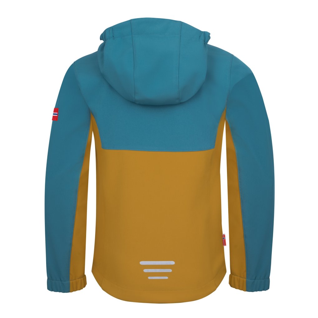 Trollkids Kristiansand Jacket Kids - Stormy Blue/Mustard