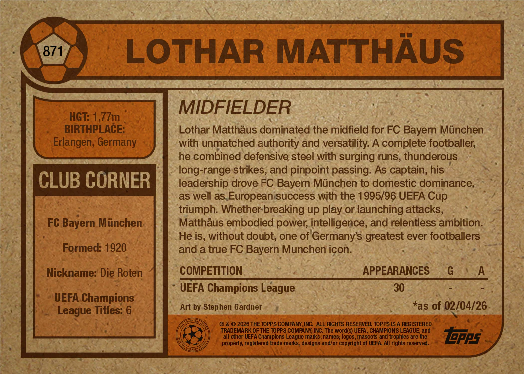 Lothar Matthäus - UCC Living Set® - Card 871