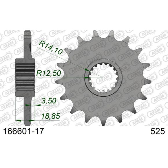 AFAM Chain Kit 525 Premium Steel TypeRef: Aa0114 / Kit100132