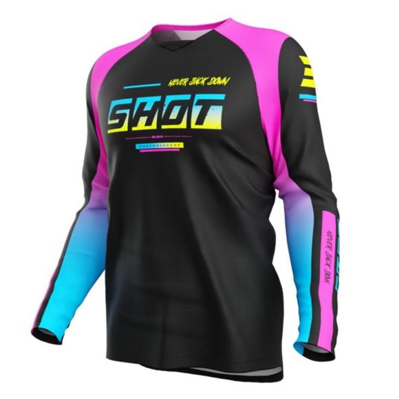 Maillot cross Shot DRAW BLOCK ENFANT - RoseRef : SO2955