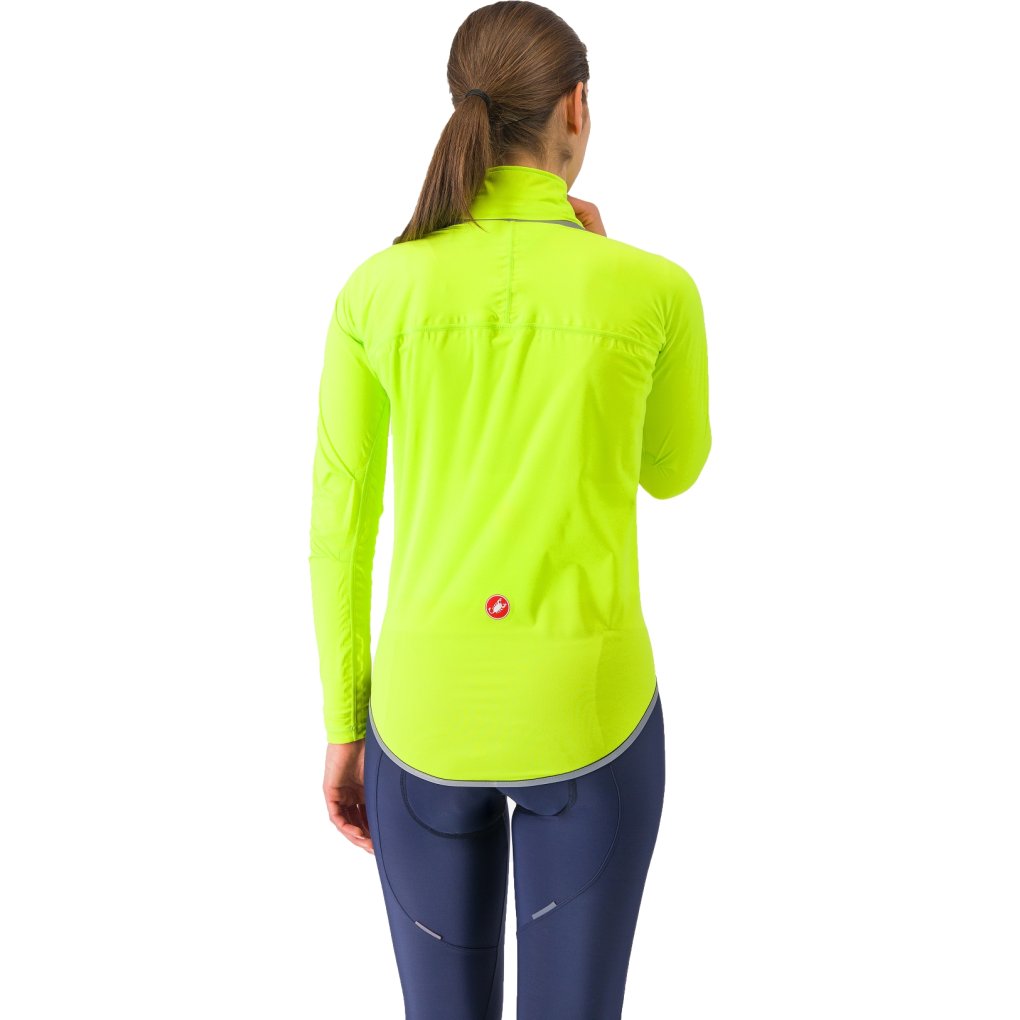 Castelli Ultra Rain Cape Jacket Women - electric lime/silver reflex 383
