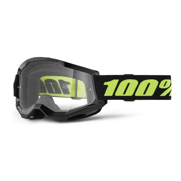 100% STRATA 2 Solar Eclipse cross Goggles - Clear 2025 - Black / YellowRef: CE1361 / 50027-00022