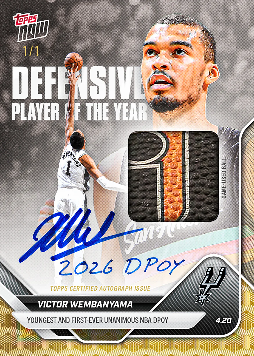 Victor Wembanyama - 2025-26 NBA Topps NOW® - Card DPOY - PR: 66956
