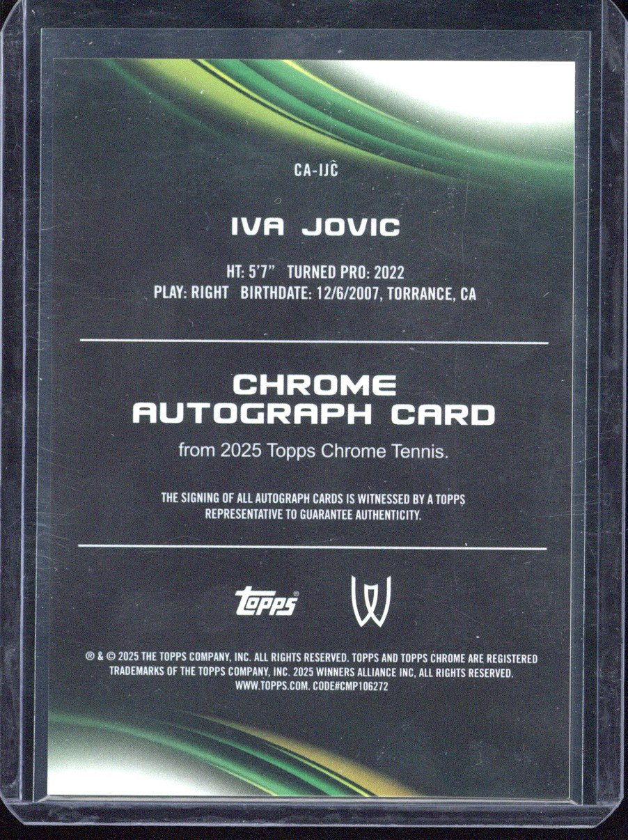 2025 Topps Chrome Iva Jovic Autograph