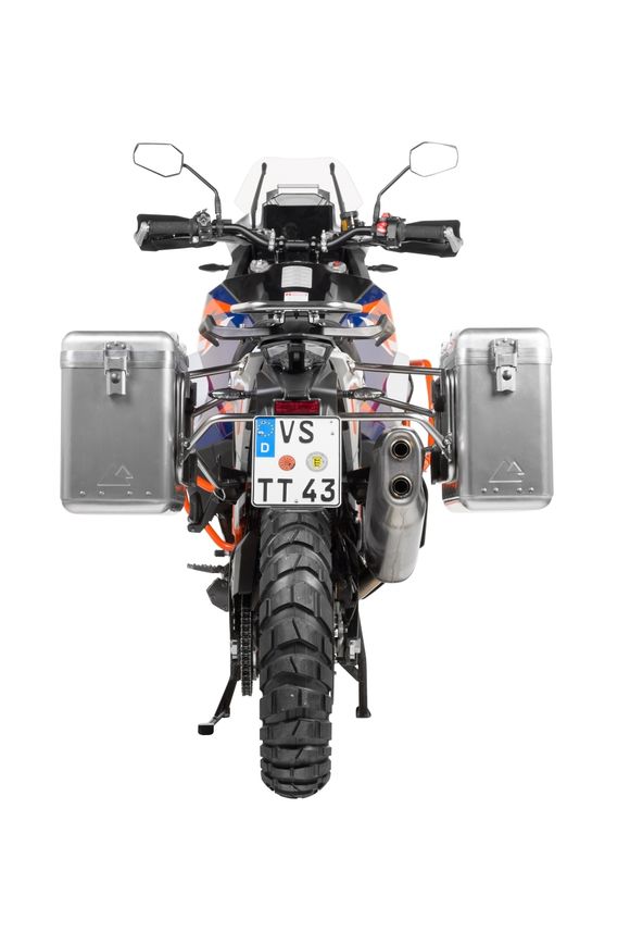 Touratech ZEGA Mundo 31/38 suitcase - Gray support included - AluminumRef: Trt01030A / 01-373-6130-0