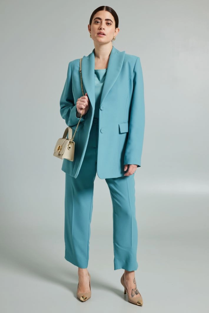 Crepe envers satin blazer - SEAWATER