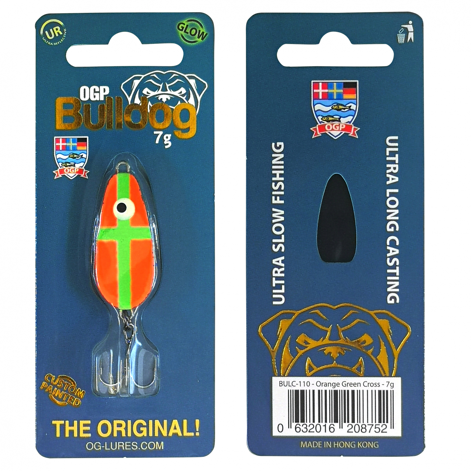 Westin Trout Lure Bulldog Mini (Orange Green Cross)