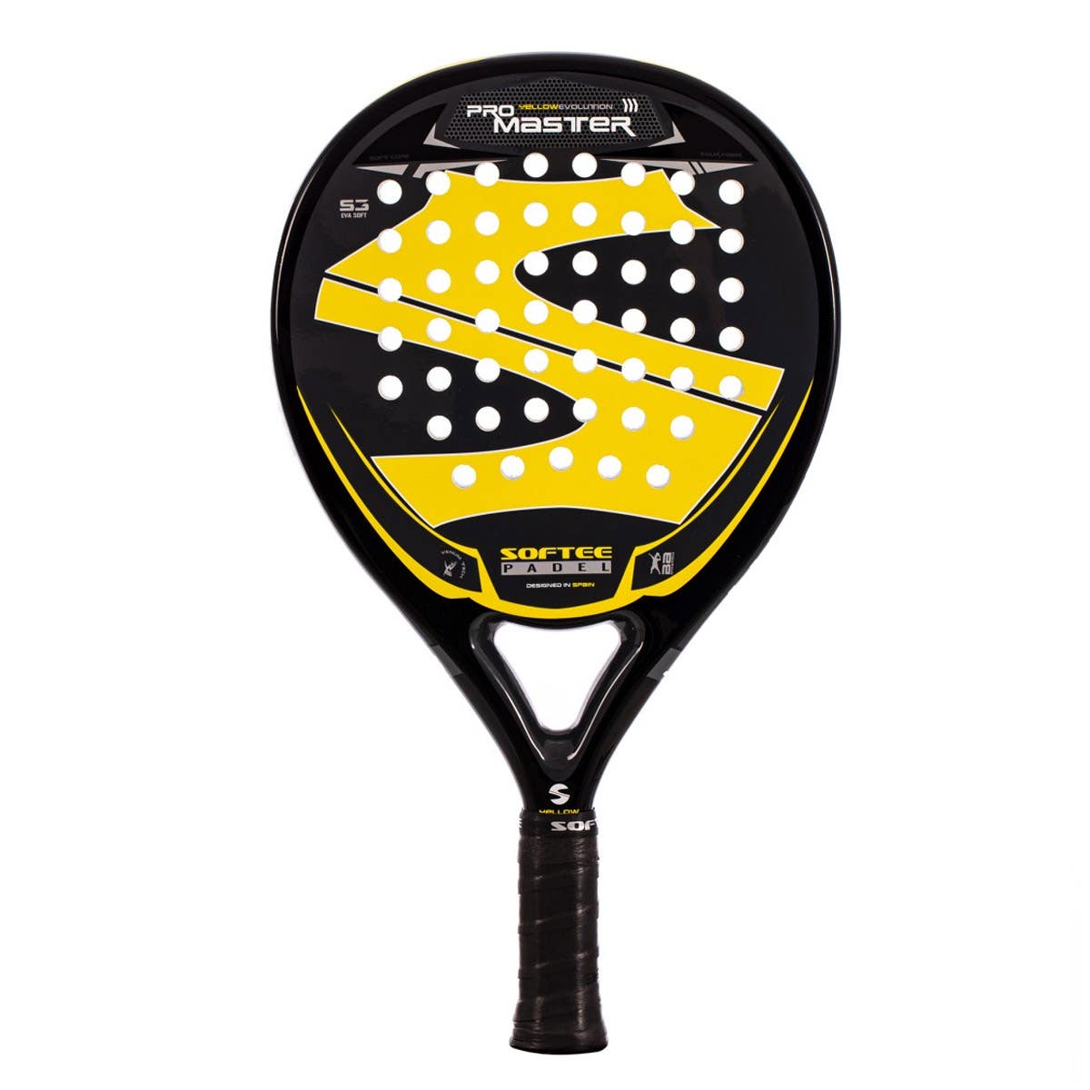 YELLOW SOFTEE PRO MASTER EVOLUTION PADEL RACKET
