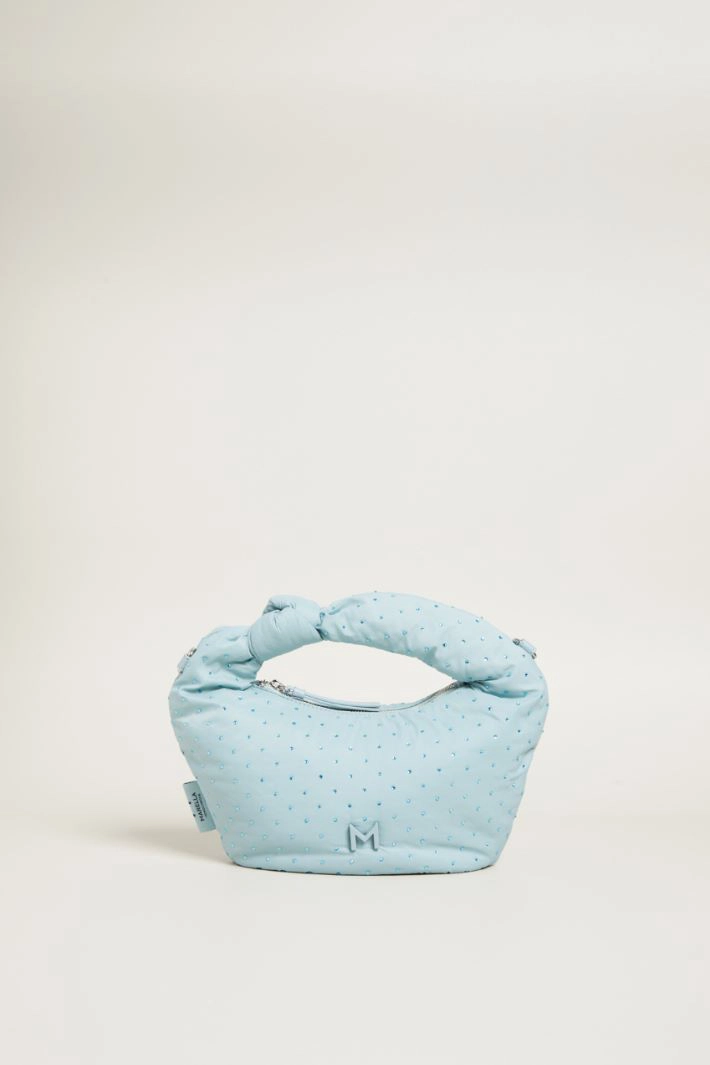 Padded rhinestone bag - PASTEL LIGHT BLUE