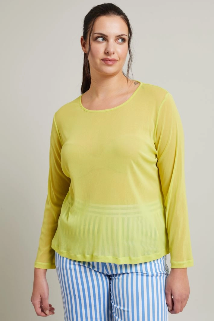 Long sleeved T-shirt - YELLOW