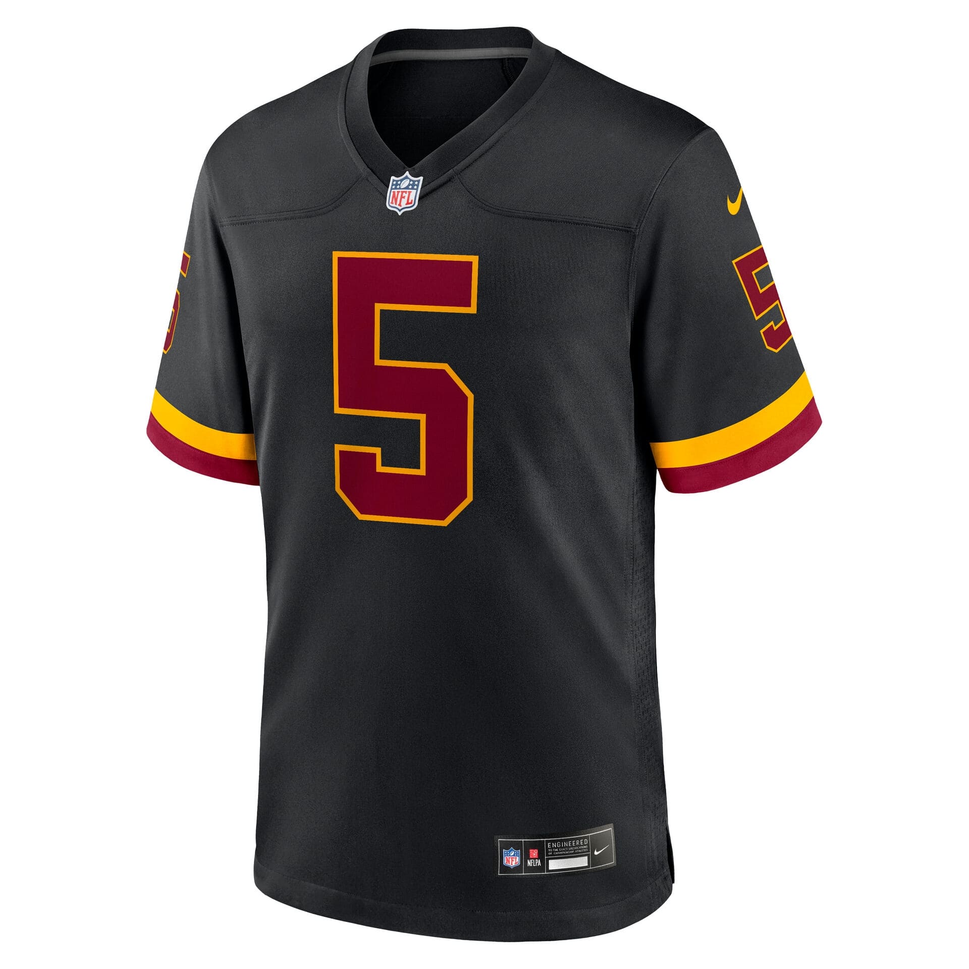Jayden Daniels #5 Washington Commanders 2026 Game NFL Jersey Alternate Black