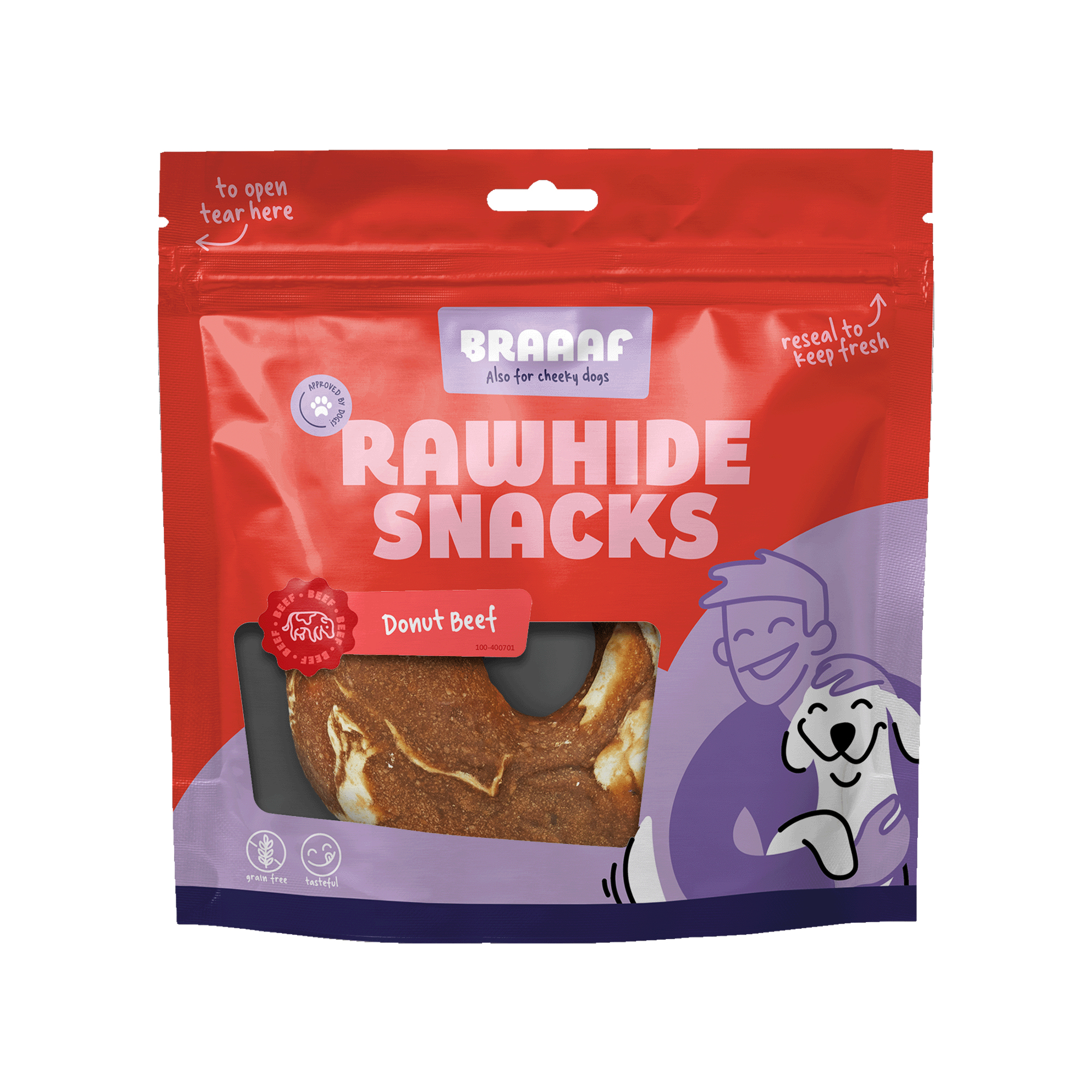 Braaaf Donut - Dog Snack - Beef and Fish - 10-12 cm