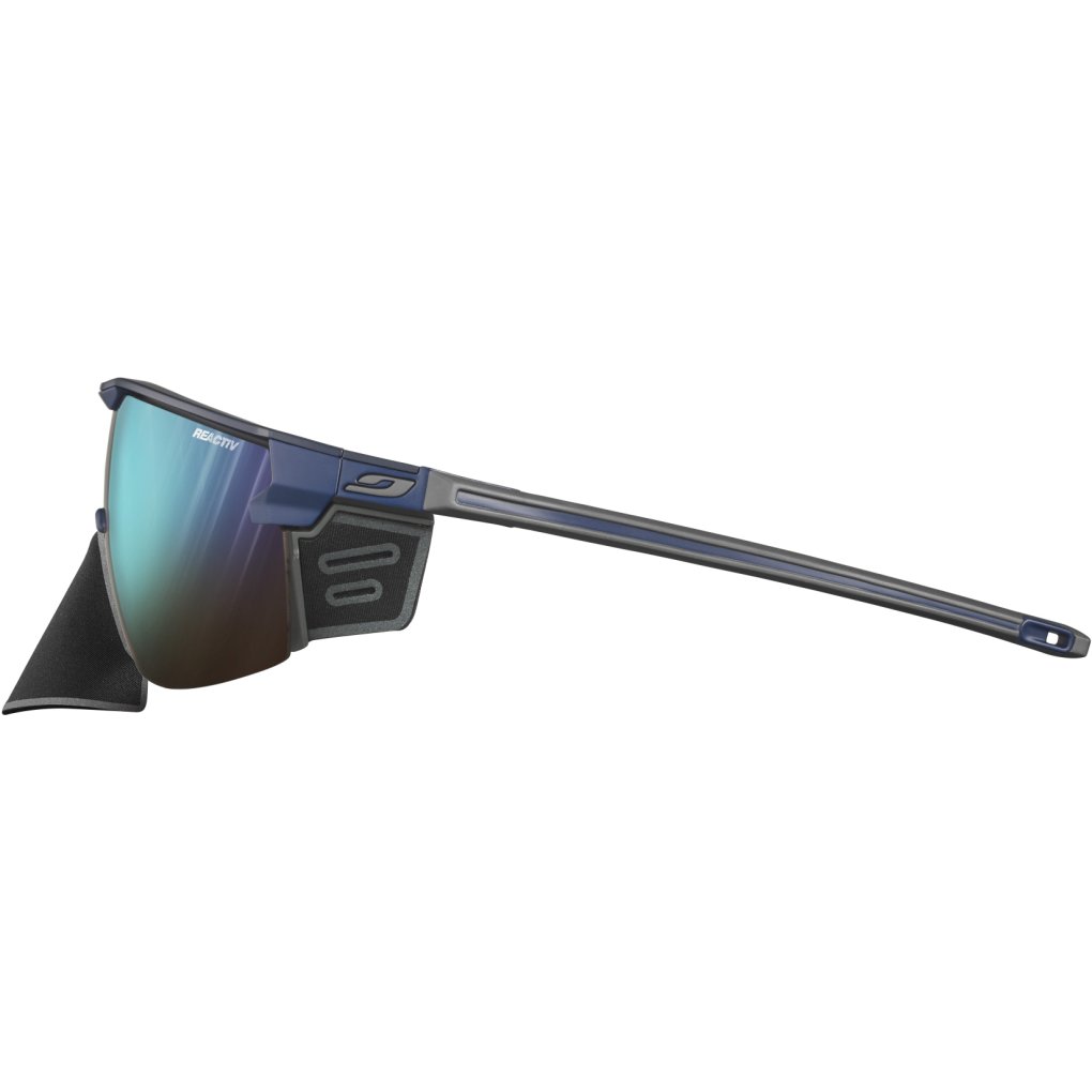 Julbo Ultimate Cover Sunglasses - Dark Blue/Blue - Blue Flash Reactive 2-4