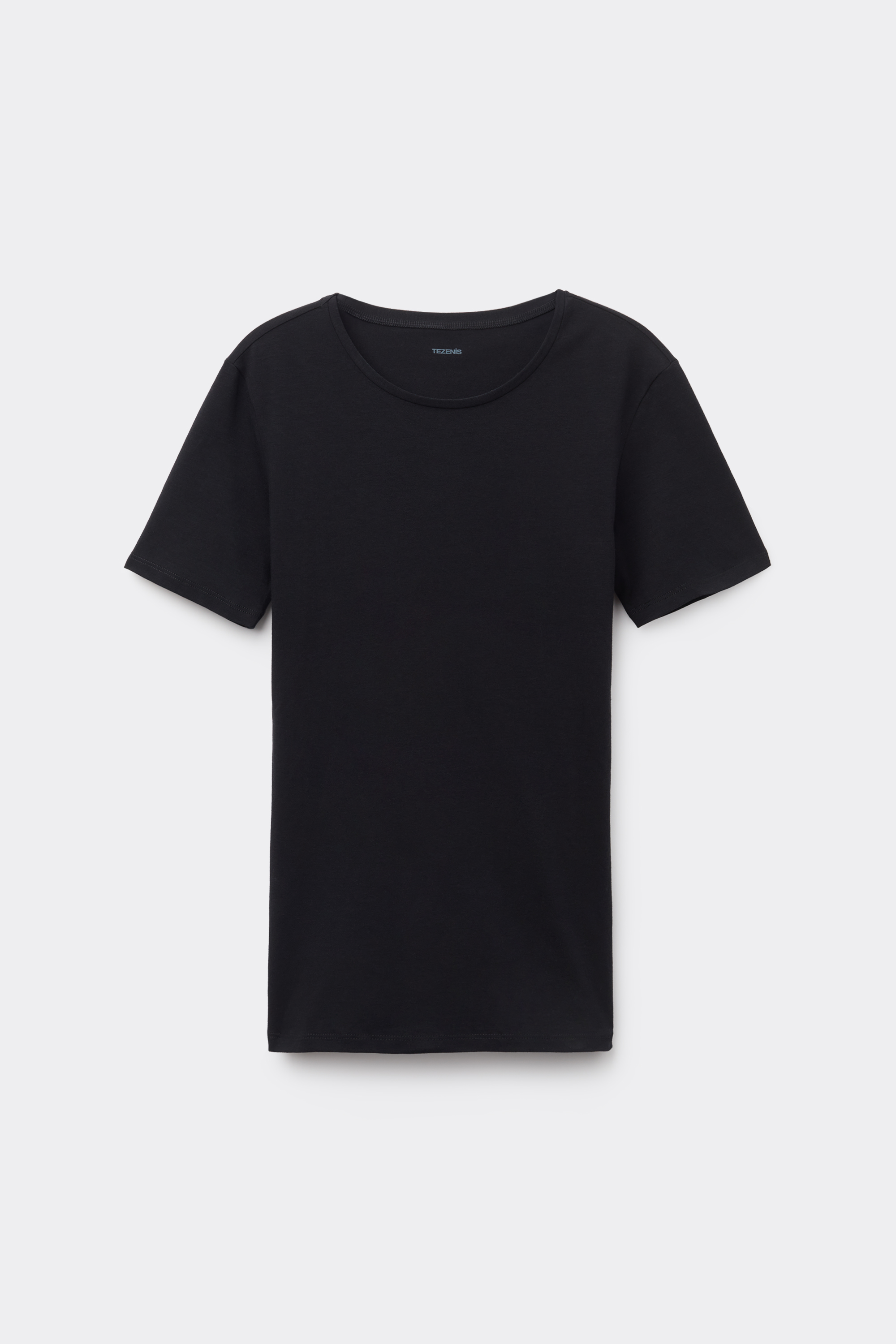 Rounded Neck Organic Stretch Cotton T-Shirt