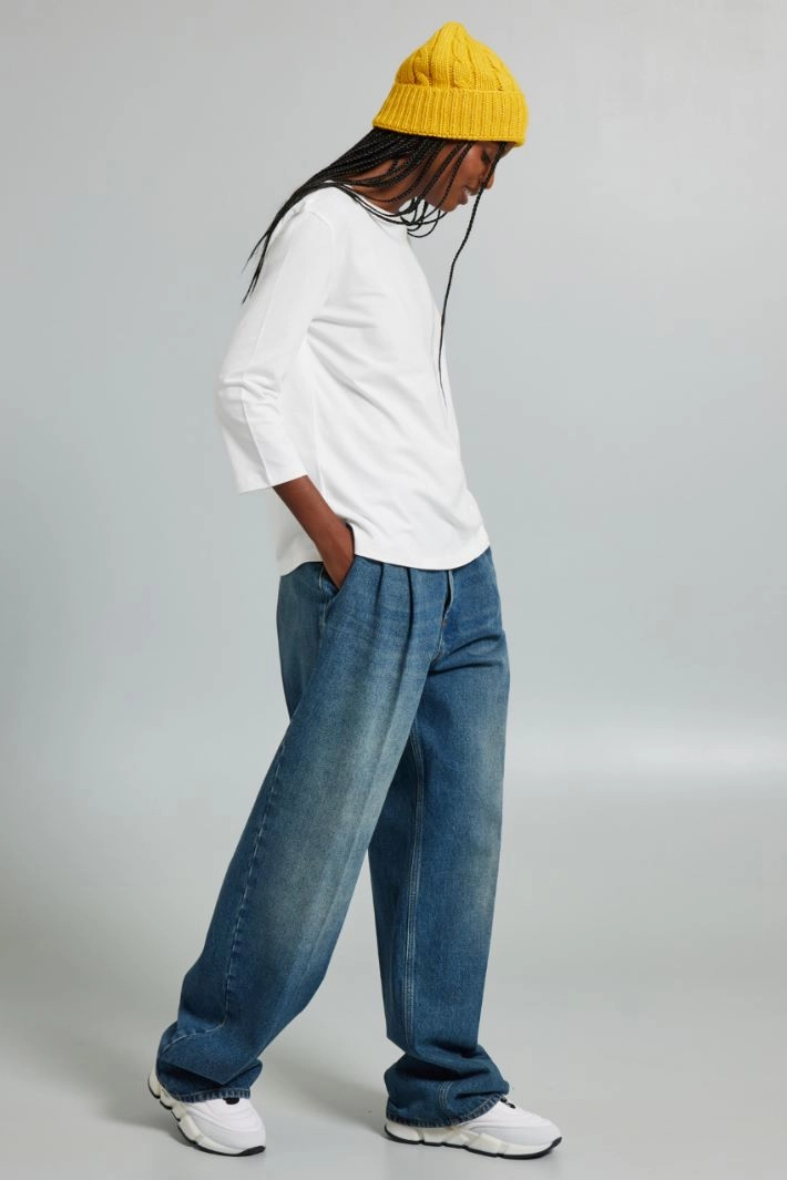 Cotton jersey T-shirt - WHITE