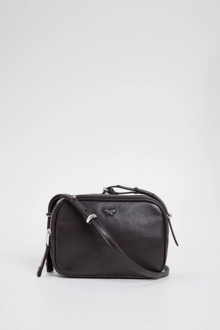 Nappa leather shoulder bag - BROWN