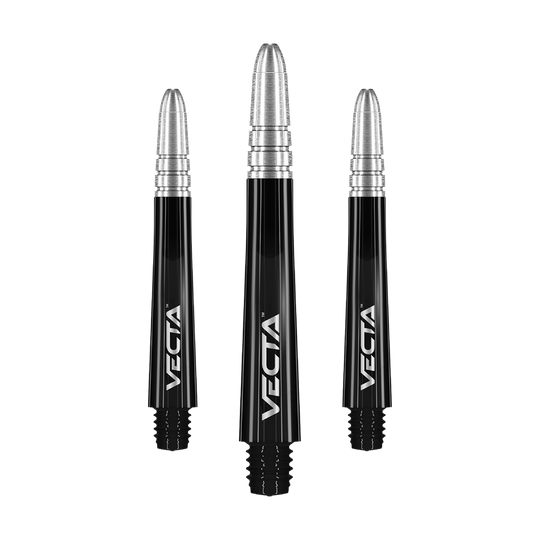 Winmau Vecta Shafts - Schwarz Silber