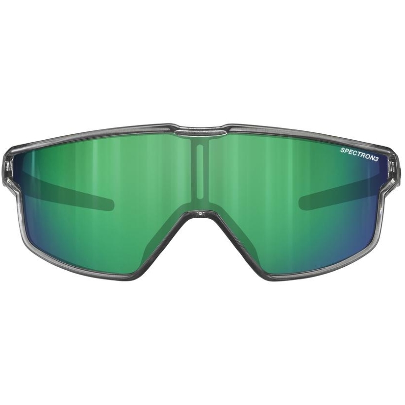 Julbo Fury Mini Sunglasses Kids - Shiny Translucent Gray - Green Flash Spectron 3
