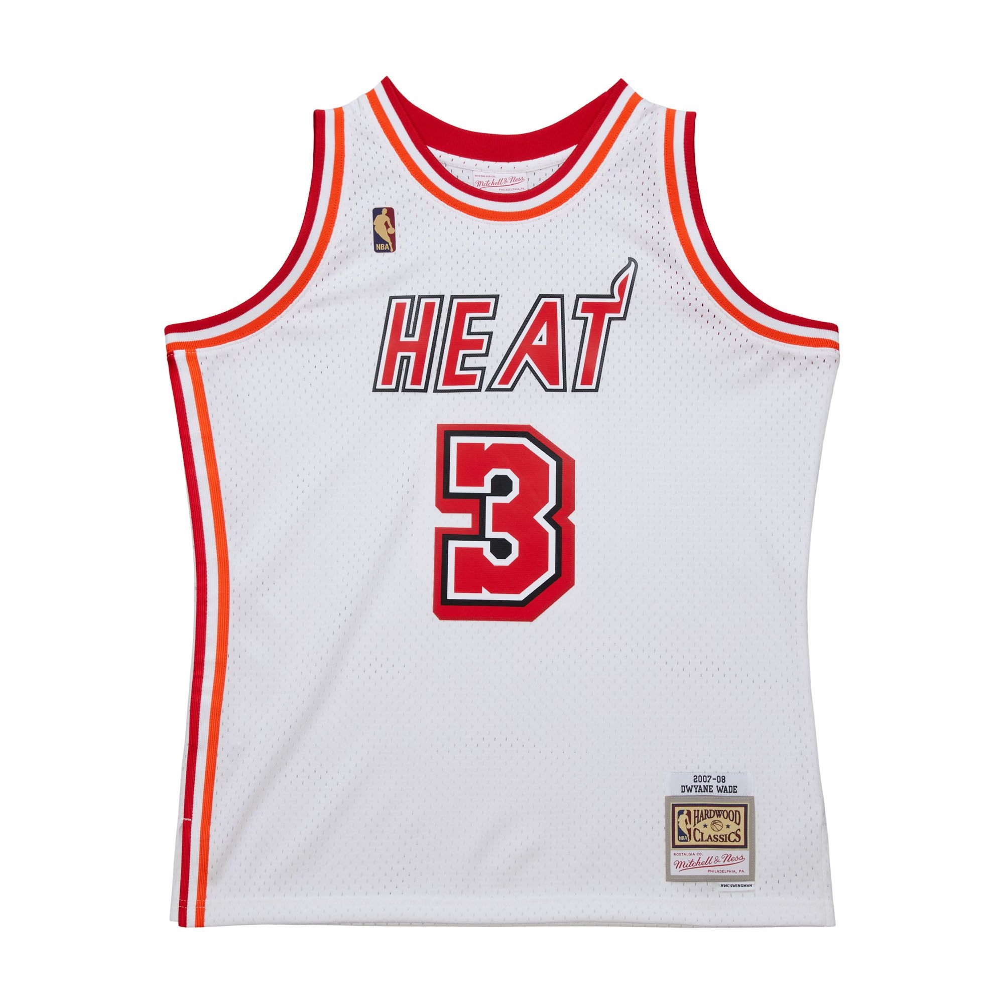 Dwyane Wade #3 Miami Heat 2007-08 Mitchell & Ness Swingman NBA Jersey White