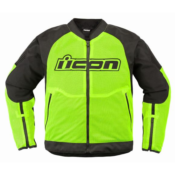 Icon Overlord3 Mesh Motorcycle Jacket - Yellow / BlackRef: IC0875