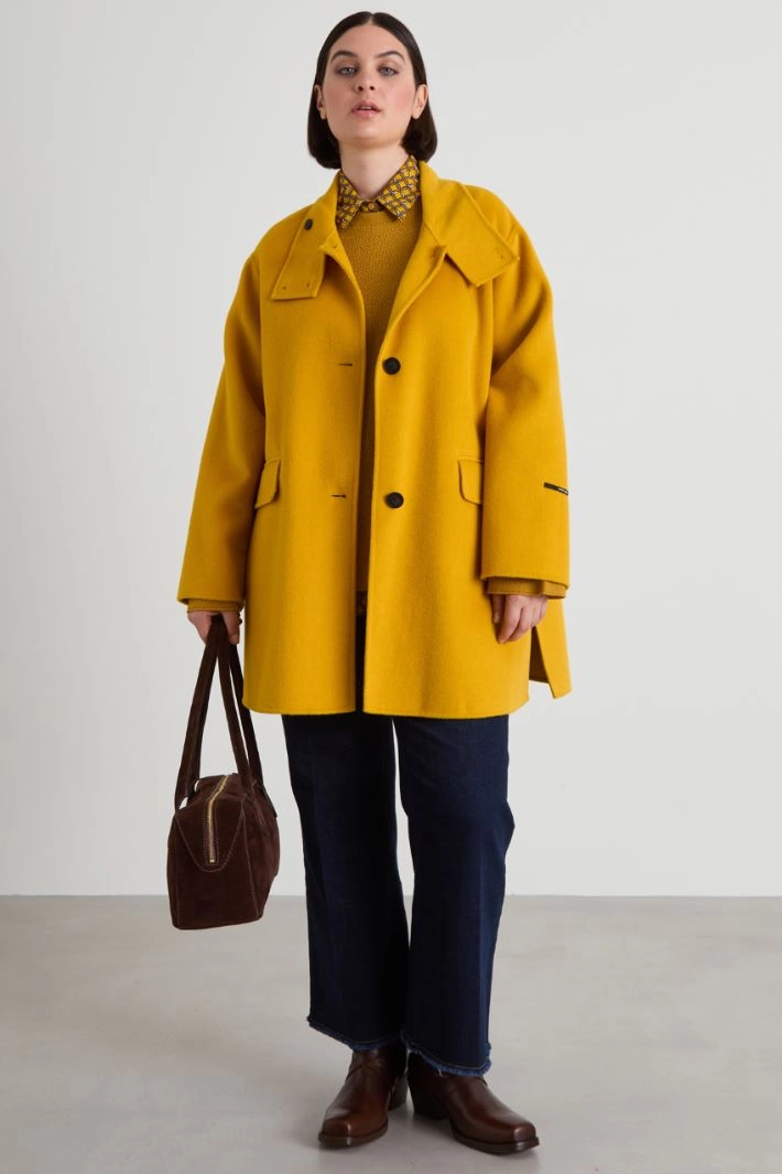 Double-faced wool coat - OCHRE