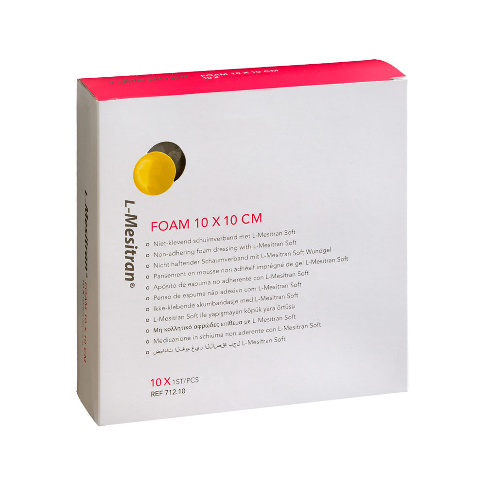 L- Mesitran Foam - 10 x 10 cm - 10 st