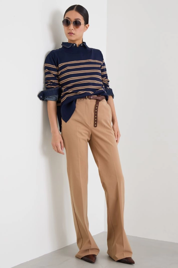 Viscose blend sweater - BLUE