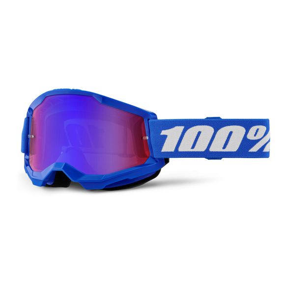 100% STRATA 2 Blue cross Goggles - Mirror Red/Blue 2025 - BlueRef: CE1365 / 50028-00014