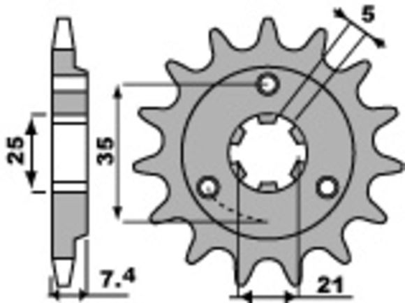 PBR Standard Steel 437 - 520 Output SprocketRef: PBR00878A / 1077710002