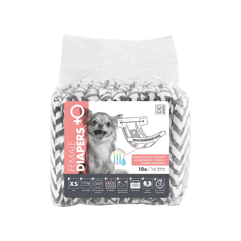 M-Pets Dog Diapers Female - XS - 10 pieces