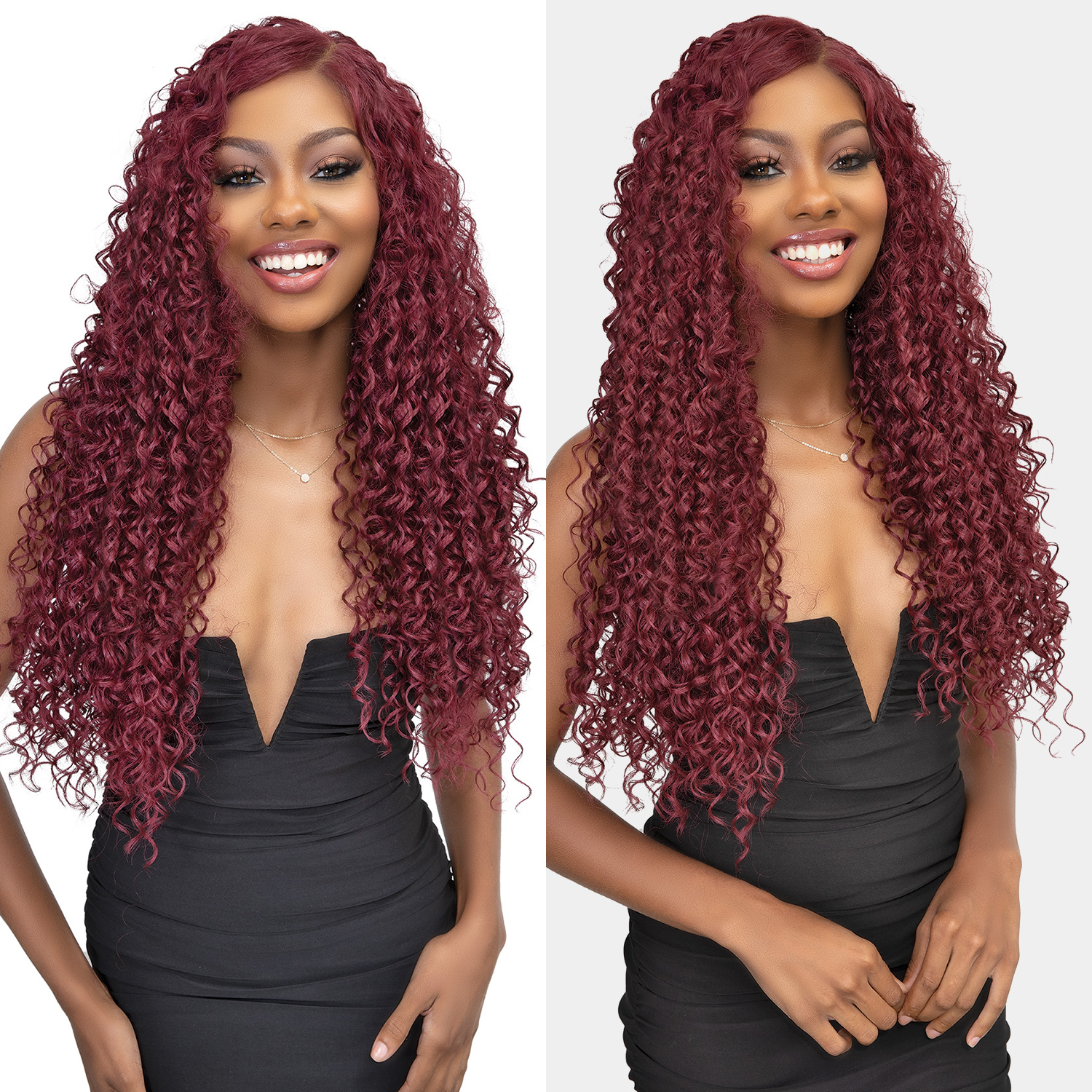 Janet Collection Weave Remy Illusion New Water Wave 3Pcs with 4X4 Free Part Lace Closure(14
