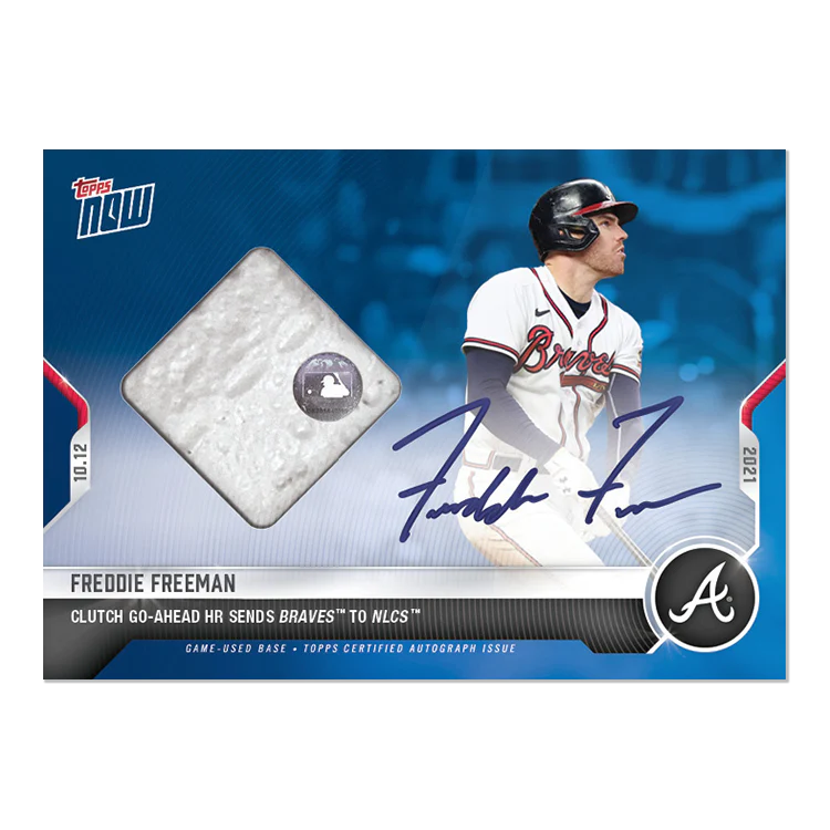 On-Card Auto-Relic # to 49 - Freddie Freeman - 2021 MLB TOPPS NOW® Card 962B