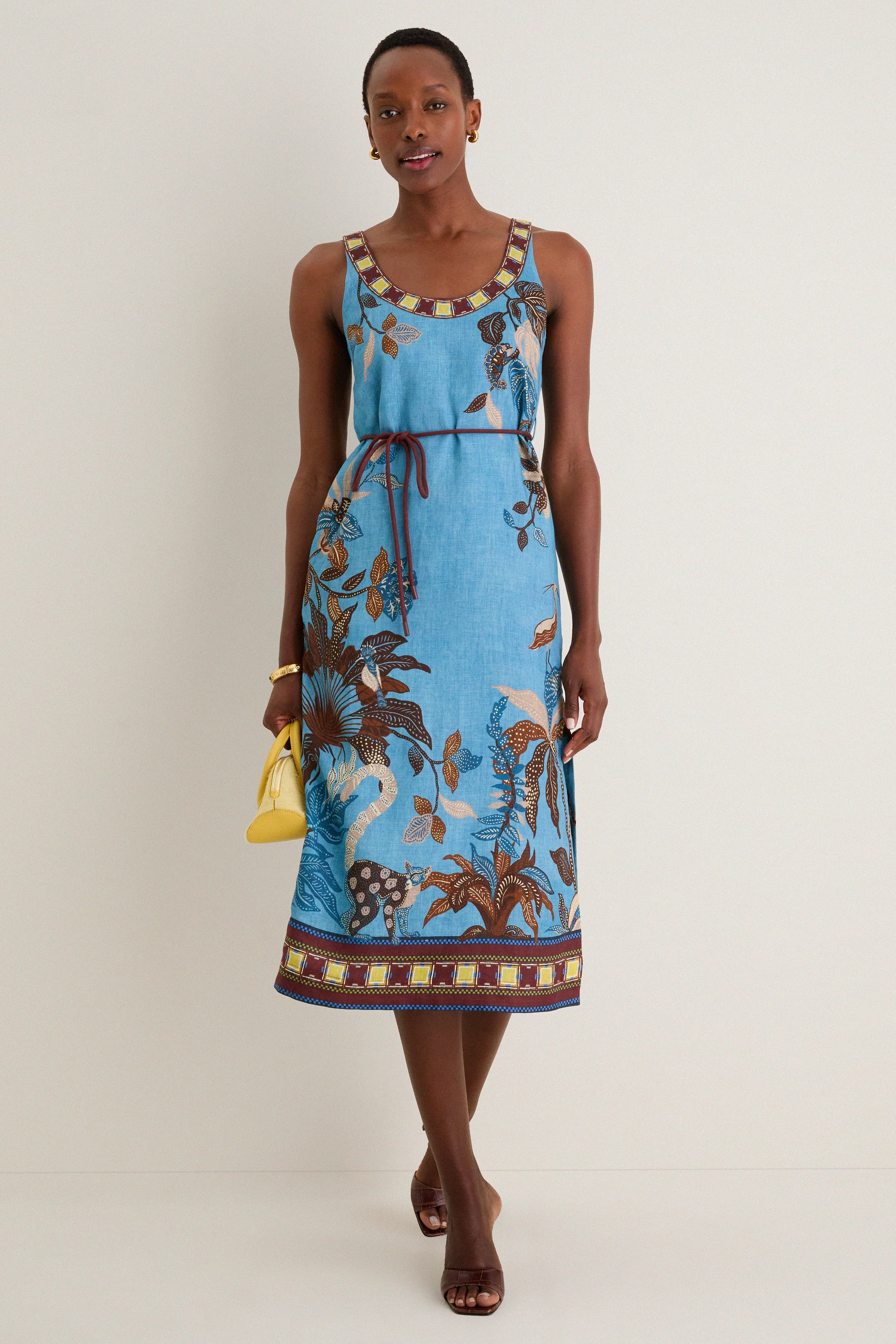 Multi Georgie Sleeveless Midi Dress