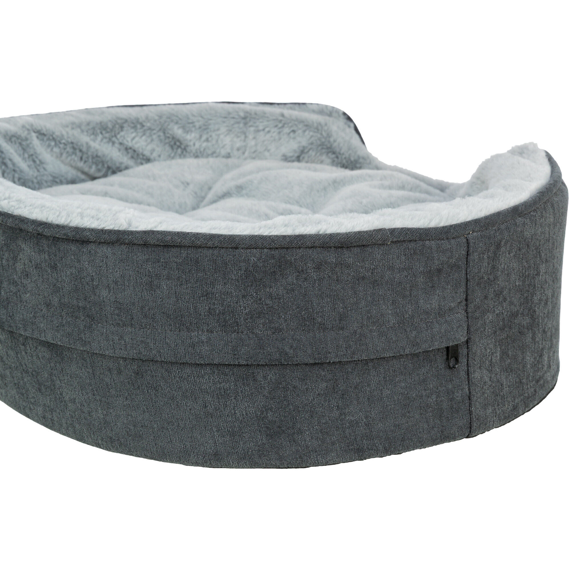 Trixie Vital Lino Soft Oval Bed - Gray - 60 x 45 cm