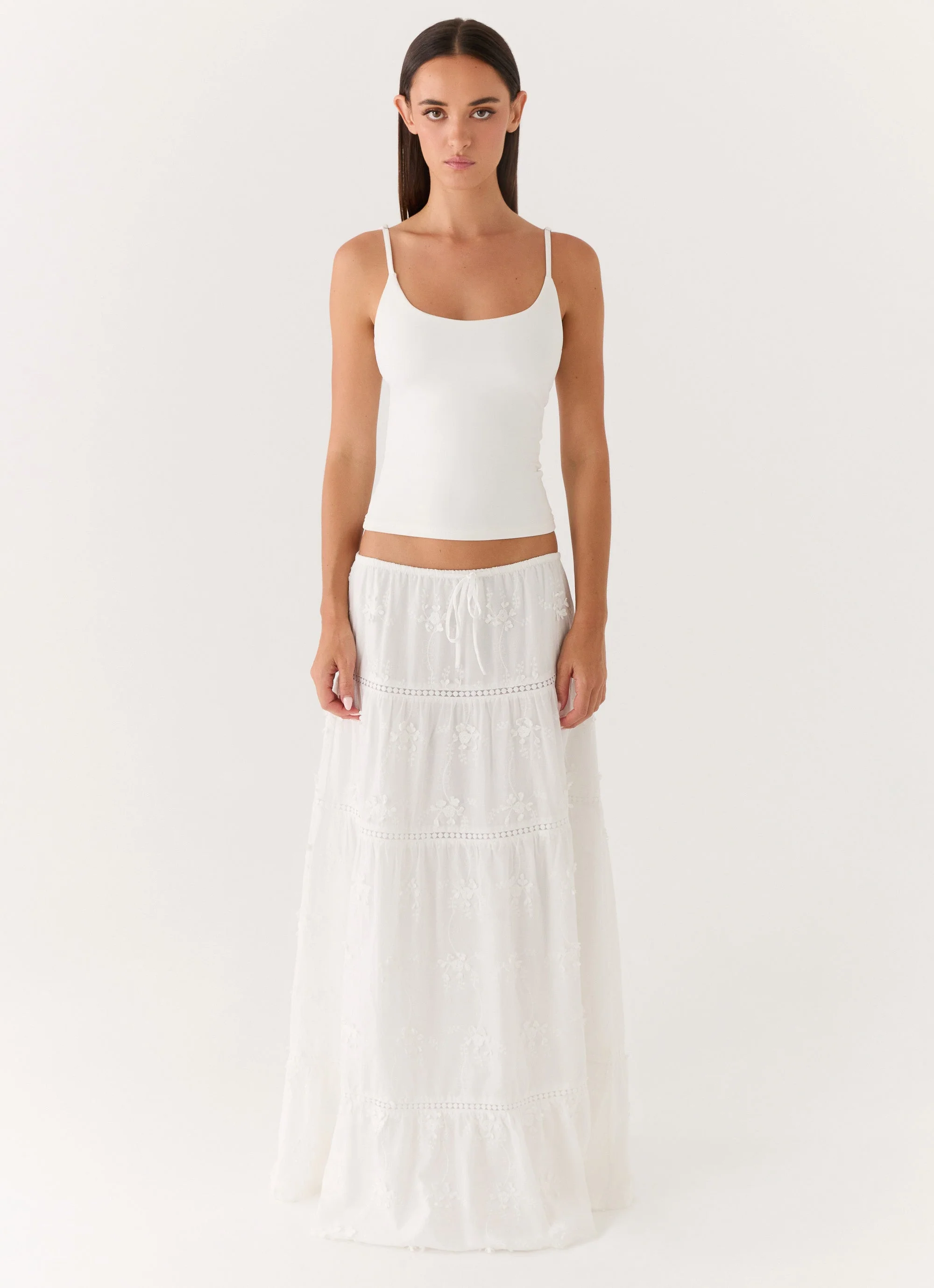 Yours To Keep Maxi Skirt - White