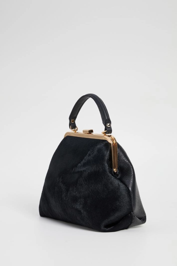 Ponyskin bag - BLACK