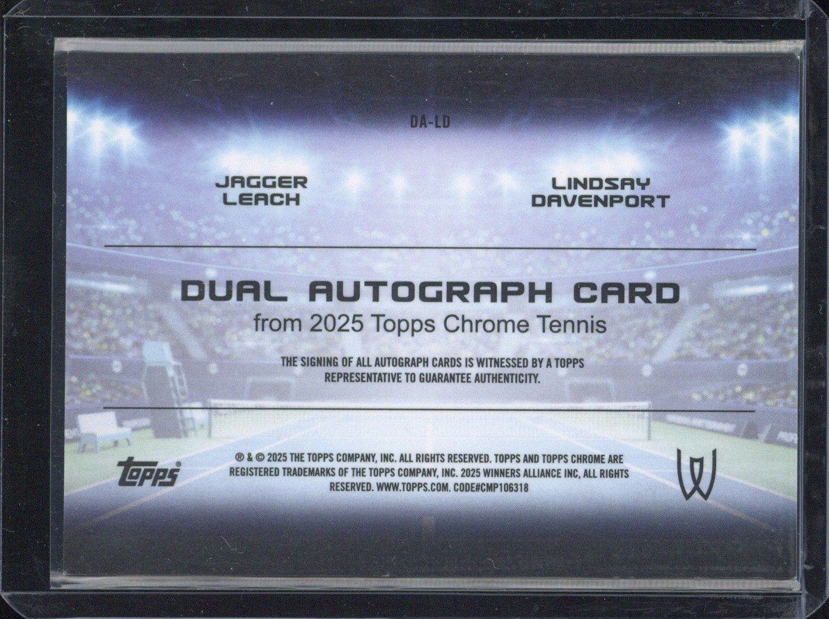 2025 Topps Chrome Jagger Learch / Lindsay Davenport Dual Autograph /10
