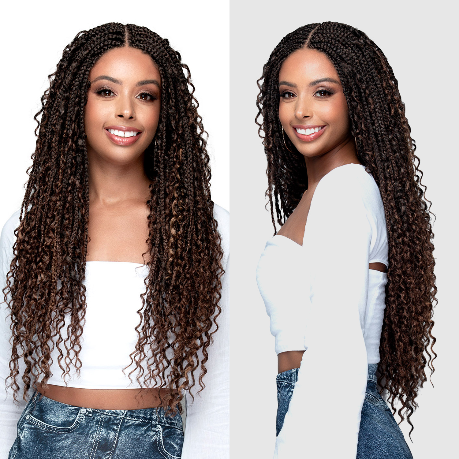 Bobbi Boss HD Braided Lace Front Wig MLF624 Box Boho Braid 30