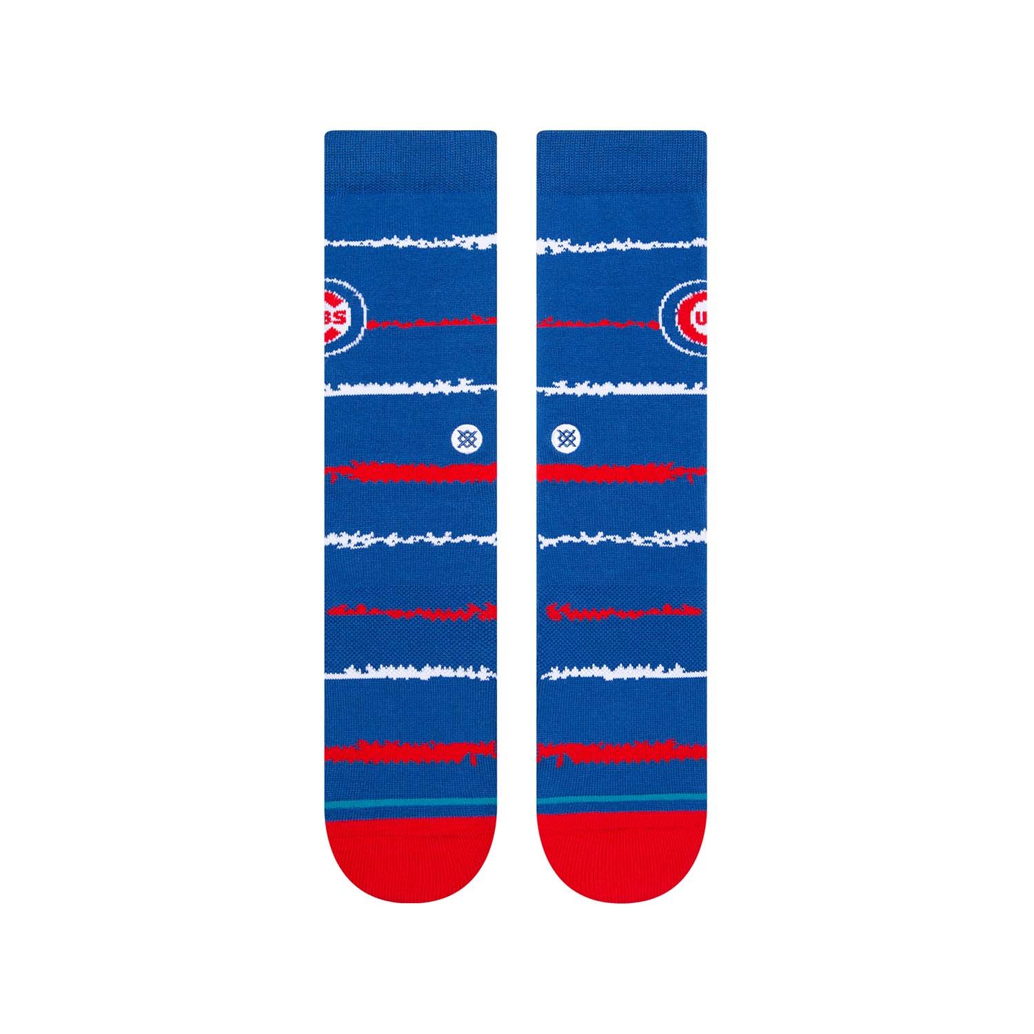 Chicago Cubs Chalk Stance MLB Crew Socks Blue