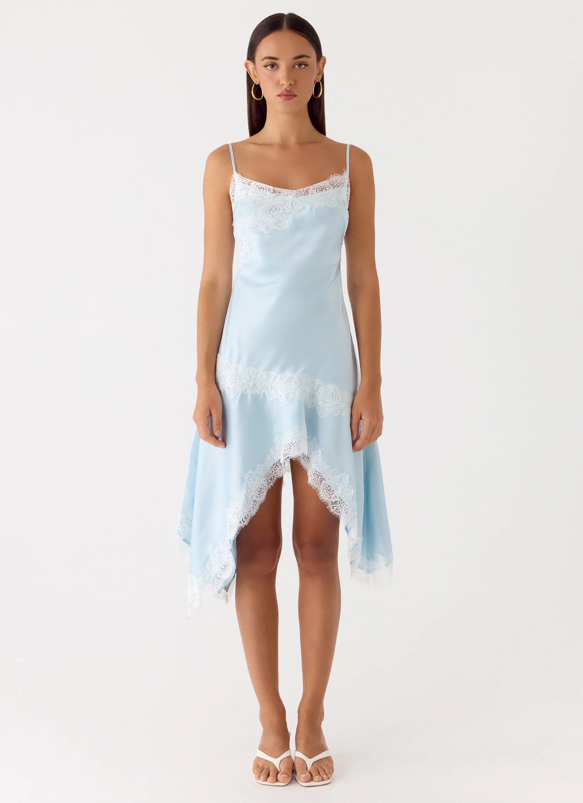 Starla Midi Dress - Pale Blue