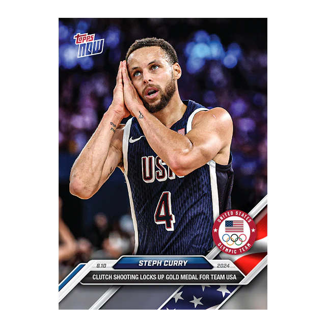 Steph Curry - 2024 Olympic Games TOPPS NOW® Card 27 - LOOK FOR AUTOS