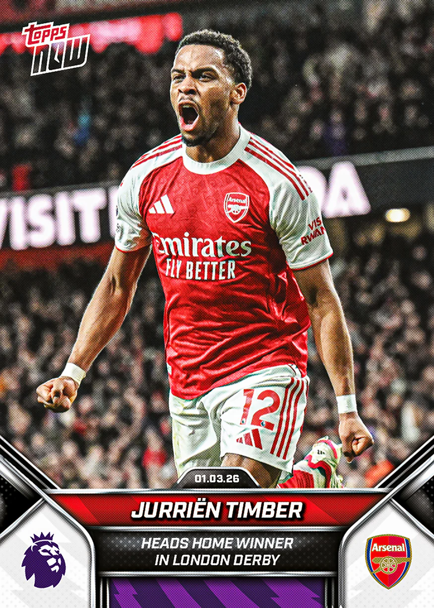 Jurriën Timber - 2025-26 Premier League Topps NOW® - Card 149