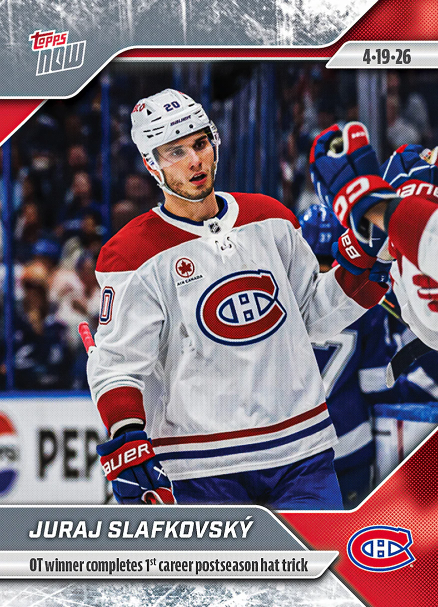 Juraj Slafkovský - 2025-26 NHL Topps NOW® - Sticker # 151 Pack - PR: 145