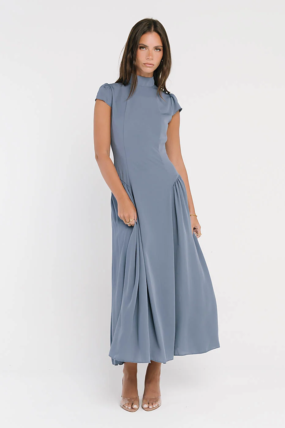Marlee Maxi Dress in Slate Blue