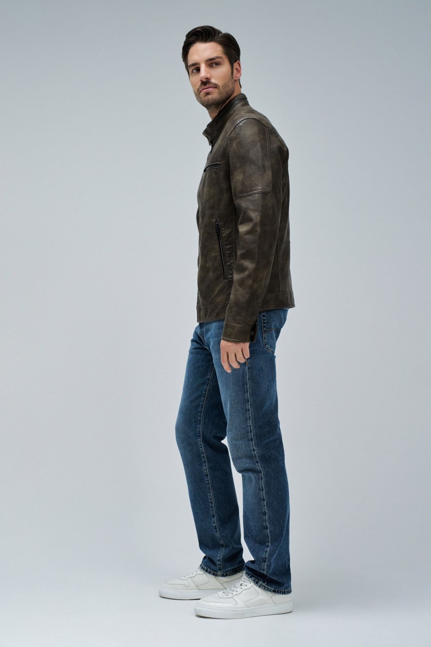 BIKER JACKET LEATHER EFFECT