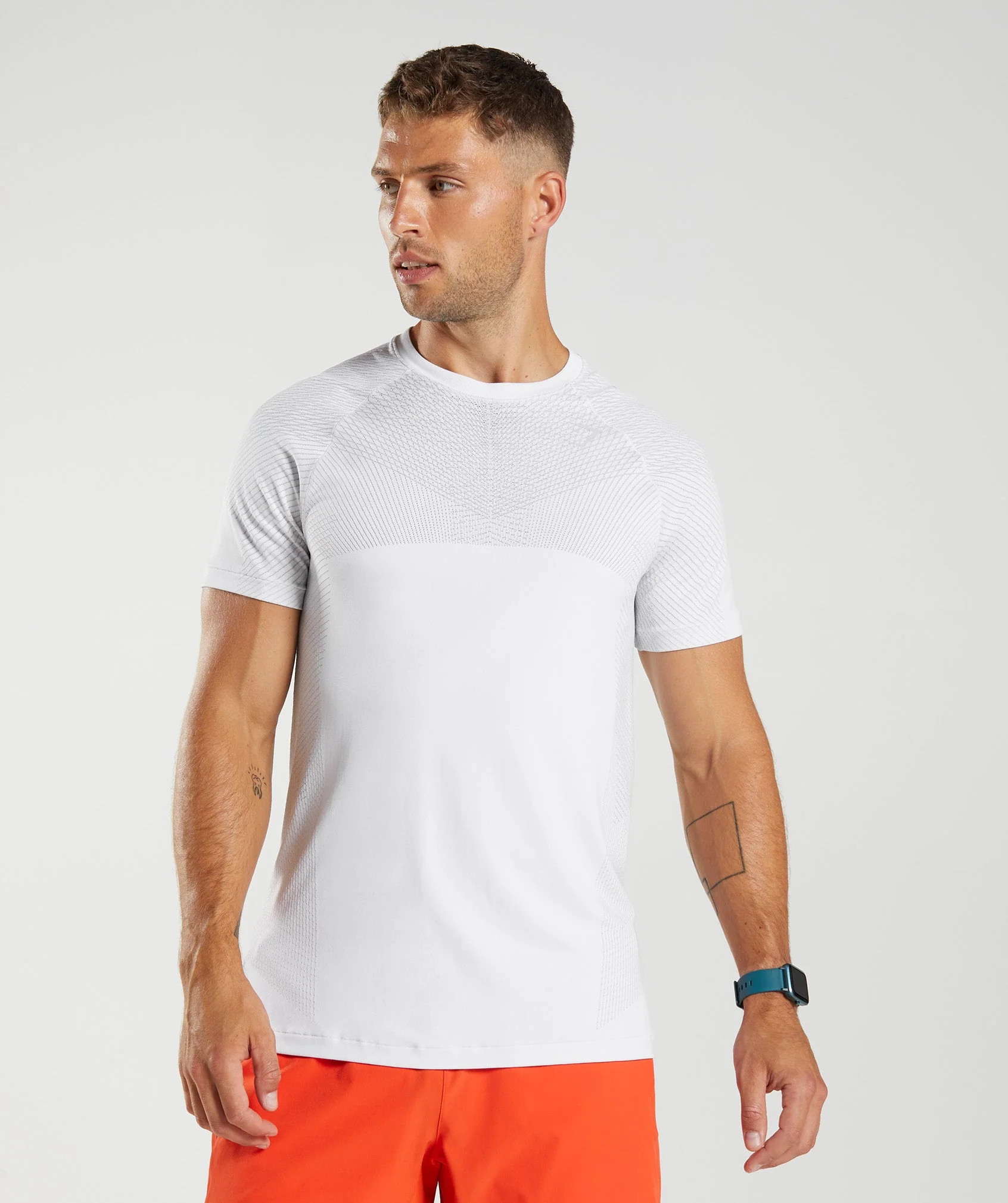 Apex Seamless T-Shirt White/Light Grey