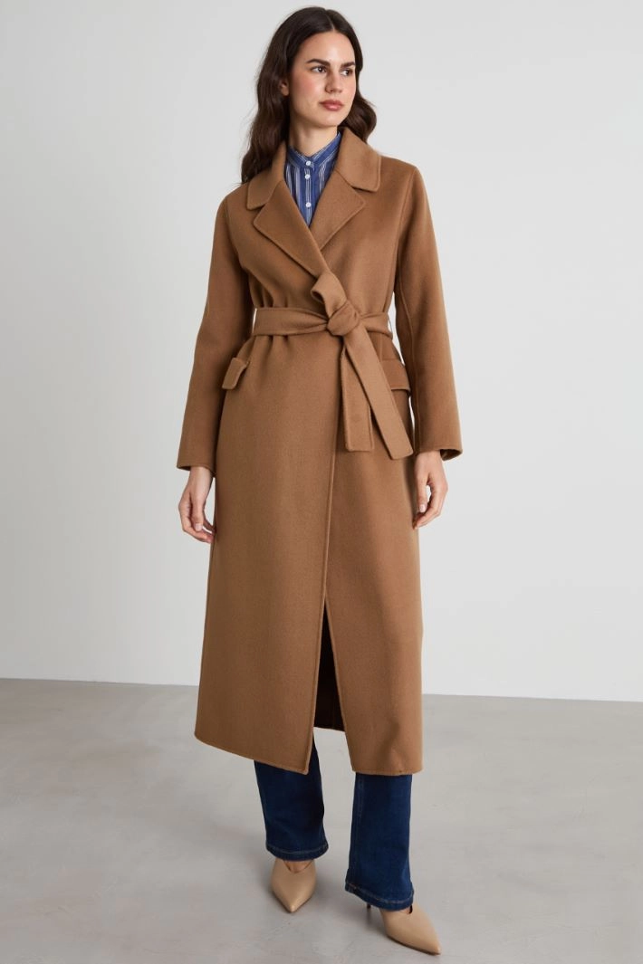Wrap drap coat - CAMEL