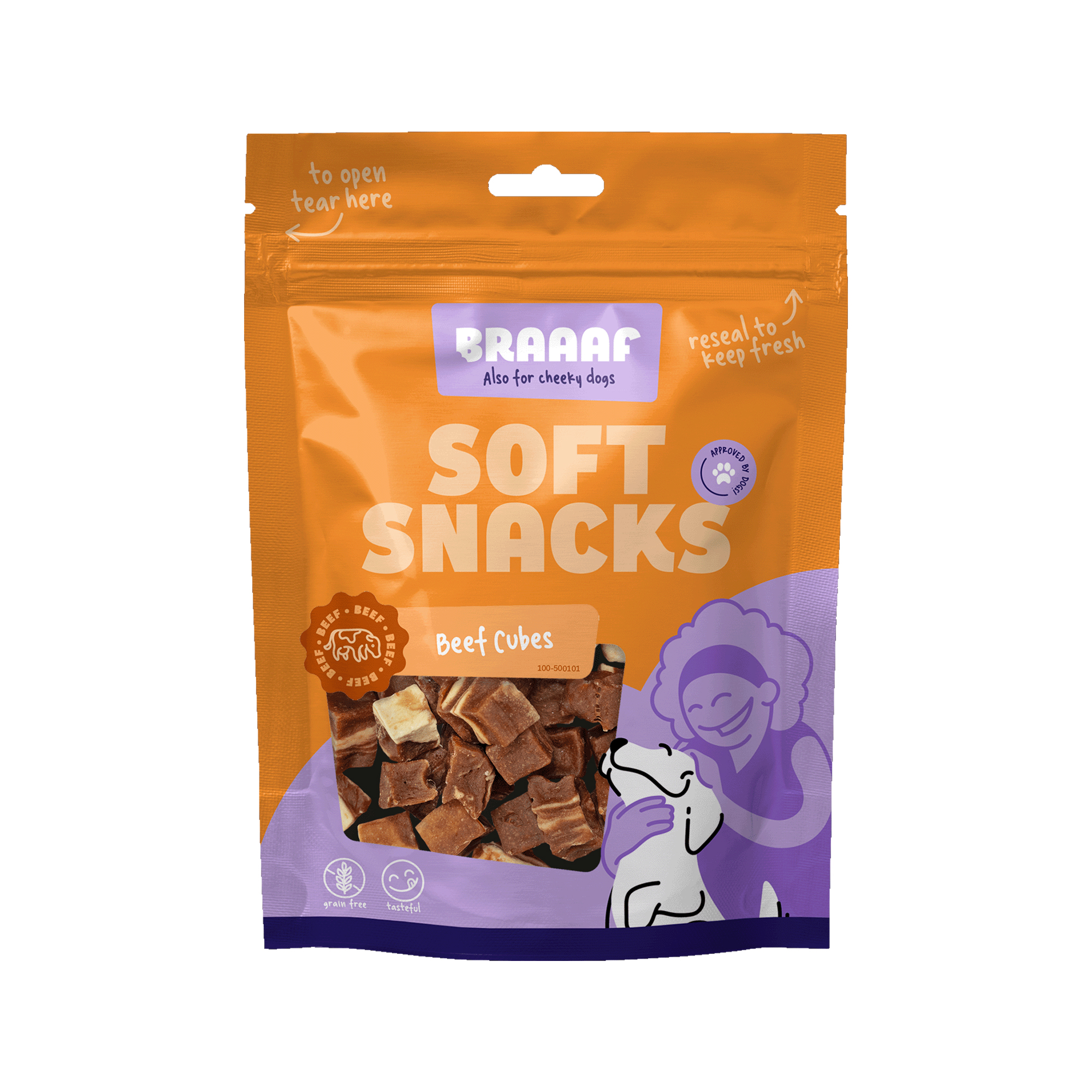 Braaaf Beef Steak Cubes - Beef & Fish - 85 g