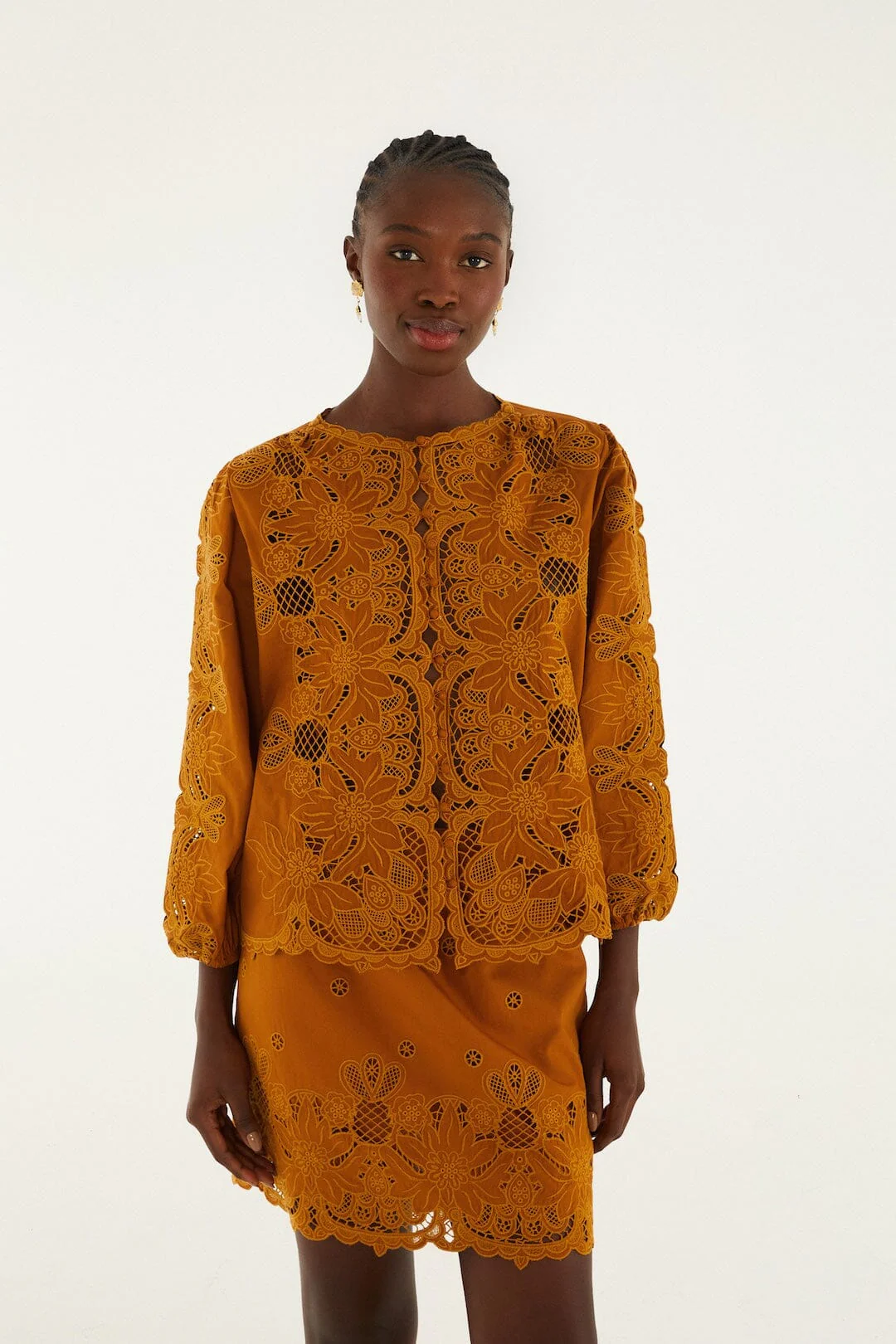 Camel Richelieu Mini Skirt